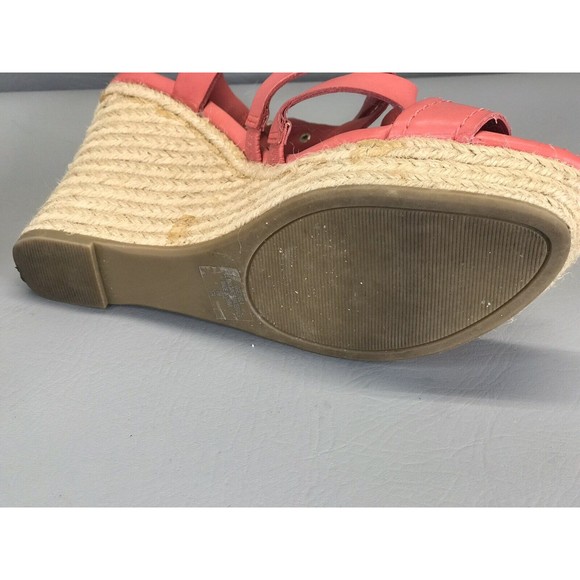 Guess Ethela Coral Pink Sandal Women’s Size 7 Wedge - Picture 7 of 10